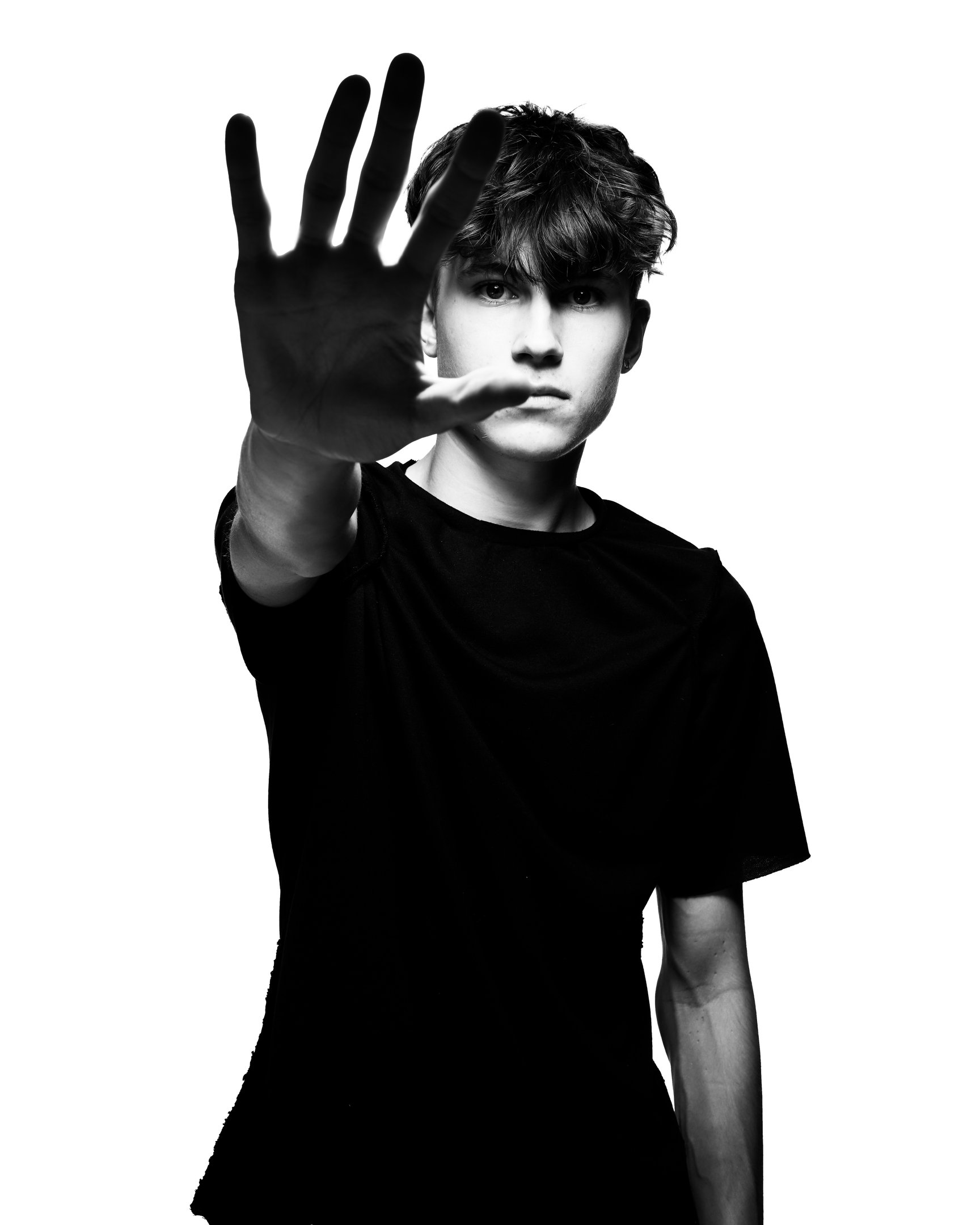 Portrait photography by Fez Photography — the photographer Stephen Rendall, in black and white